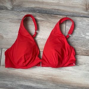 Red swim top